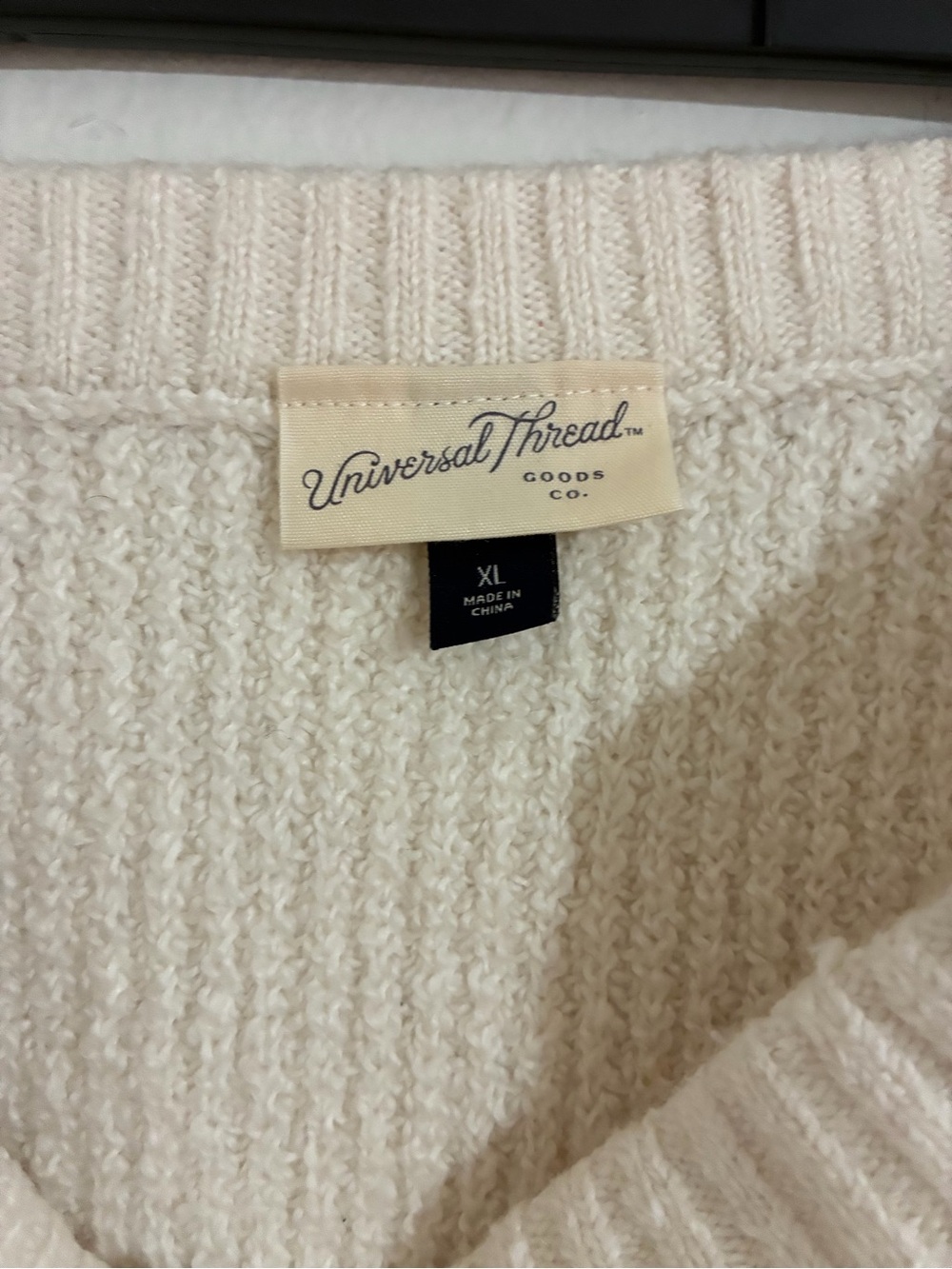 Universal Thread Cream Ribbed Knit Mini Skirt - Picture 4 of 6